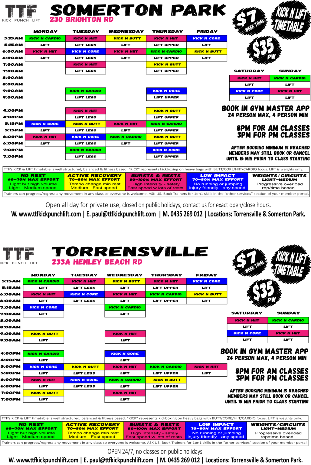 Timetable